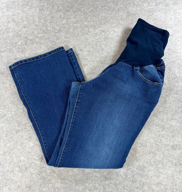 Motherhood Maternity Denim - Motherhood Maternity Indigo Blue Secret Fit Belly Boot Cut Jeans Size XL Petite